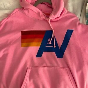 Aviator Nation Pink Hoodie with Logo